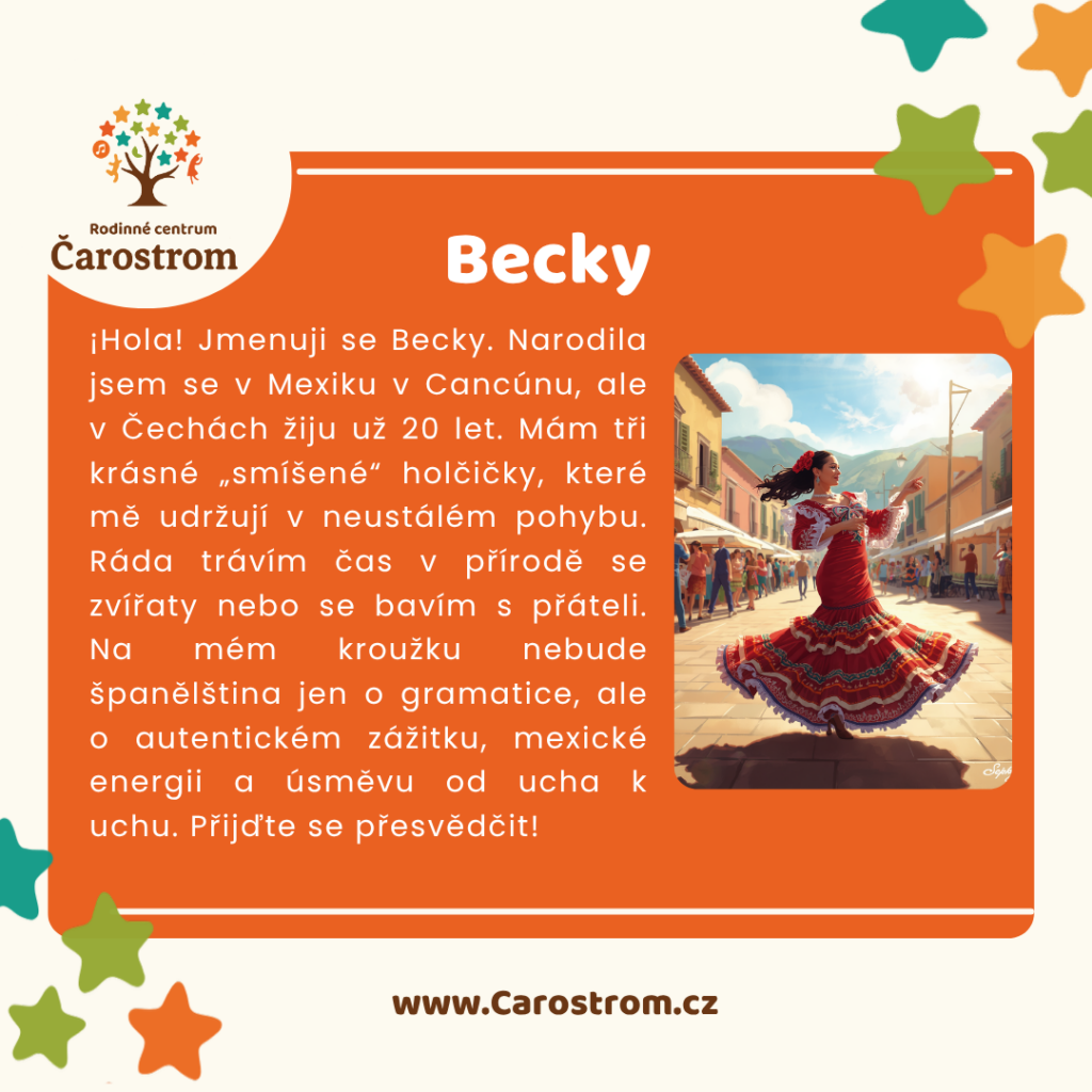 Lektorka Becky v rodinném centru Čarostrom